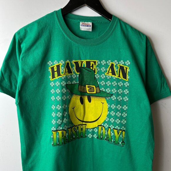 2003 Vintage Y2K Have An Irish Day T Shirt Green Medium M Graphic Tee 50/50 - Picture 9 of 12